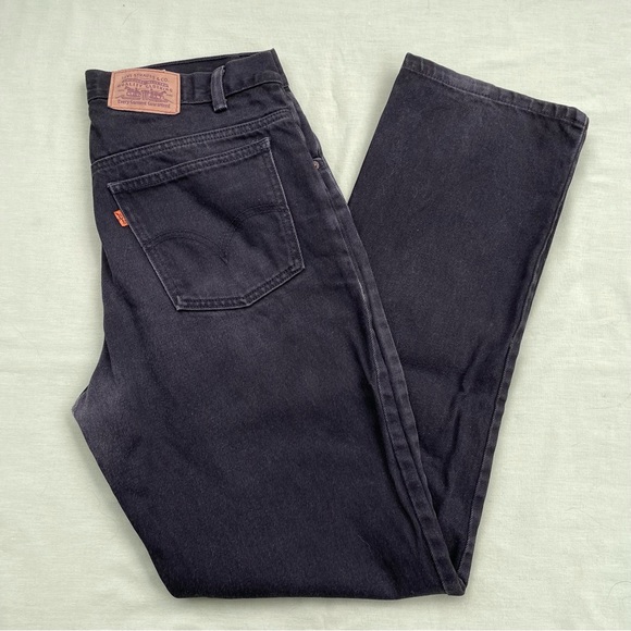 Levi’s black denim orange tab jeans - size 34 x 32 - Picture 1 of 6